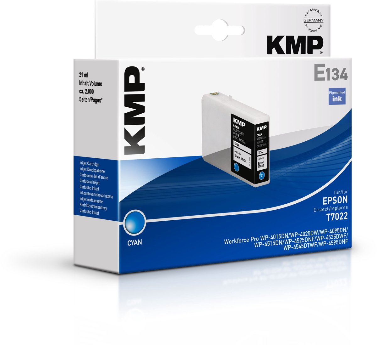 KMP E134 inktcartridge Cyaan