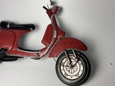 Metalen scooter wandbord rood