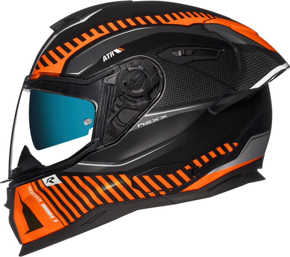 Nexx Sx.100R Skidder Orange Black Matt XS - Maat XS - Helm