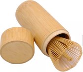 Bamboe bewaarkoker voor matcha klopper, thee en kruiden - Mr.MATCHA