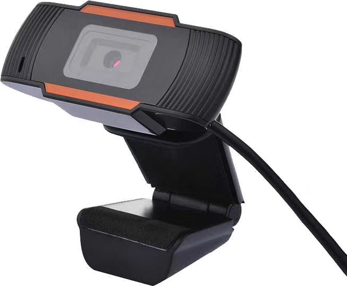 Webcam voor PC hoge kwaliteit met USB en AUX kabel + ingebouwde Microfoon en Full HD 720P (1280x720pixels)- Geschikt voor Windows en Mac OS- Laptop - kleur Zwart