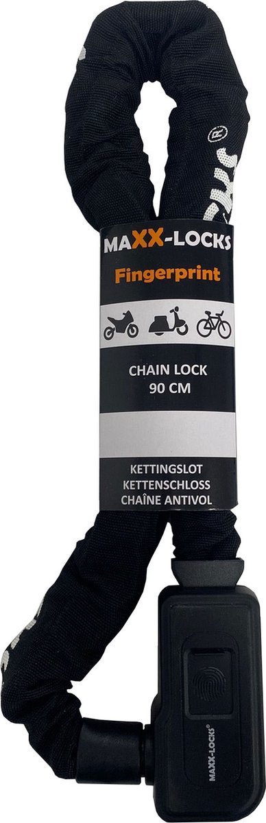 Maxx-Locks Foxton Fietsslot Met Vingerscan - 90 cm - Zwart van Maxx — afbeelding 5