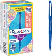 Paper Mate Flair-viltstiften | Medium punt (0,7 mm) | Blauwe inkt | 36 stuks