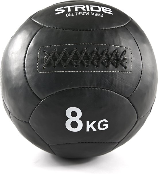 STRIDE - Elite Medicine Ball - Kunstleer - Zwart - 8kg