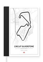 Notitieboek - Schrijfboek - Racing - Engeland - Racebaan - Circuit - Silverstone - Wit - Notitieboekje klein - A5 formaat - Schrijfblok