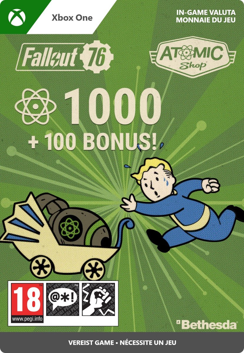 Fallout 76: 1000 (+100 Bonus) Atoms - Xbox One - Currency