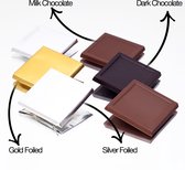 Melkchocolade met goudfolie, 1 kg pak (145 stuks), 7 gr Napolitaanse chocolade, chocoladecadeau voor bruiloft, babyshower, speciale evenementen
