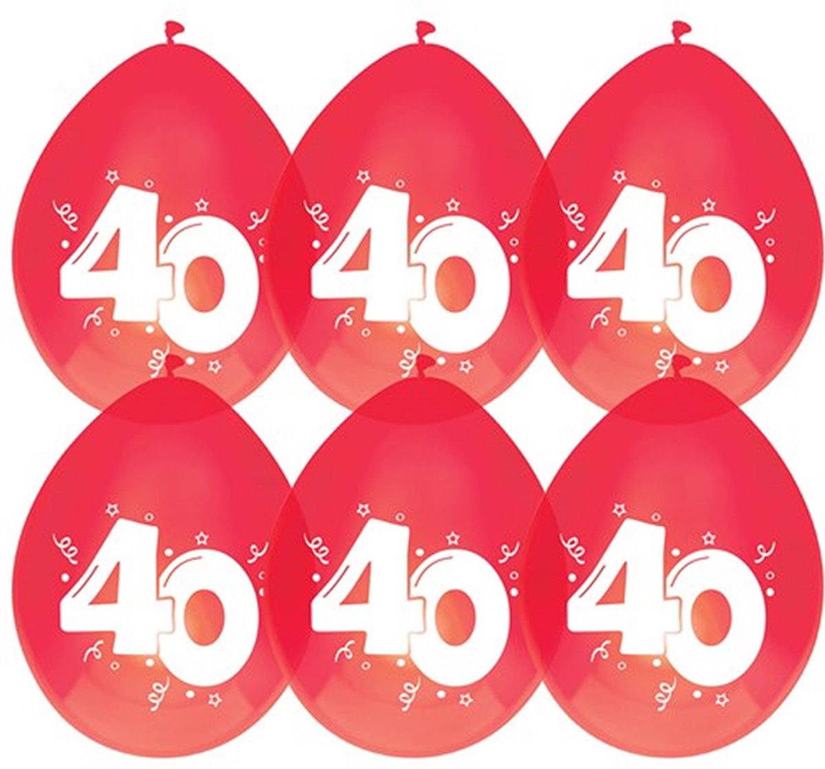 Haza Jubileum/leeftijd ballonnen 40 jaar - 90x stuks - Feestartikelen