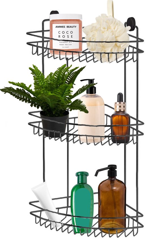 Umbra Cubiko douche etagere 61x31x11cm Staal Zwart - 023461-040