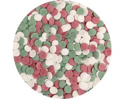 BrandNewCake® Confetti Maxi X-Mas Rood/Groen/Wit 500gr - Strooisels - Sprinkles - Taartdecoratie