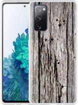 Hoesje Geschikt voor Samsung Galaxy S20 FE Oud hout
