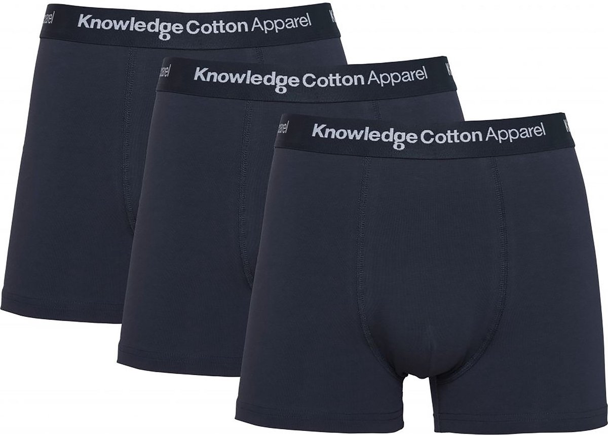 KnowledgeCotton Apparel - Boxershorts Maple 3-Pack Donkerblauw - Maat M - Body-fit