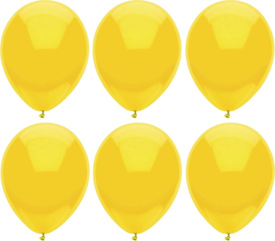 Haza Ballonnen verjaardag/thema feest - 200x stuks - geel - 29 cm
