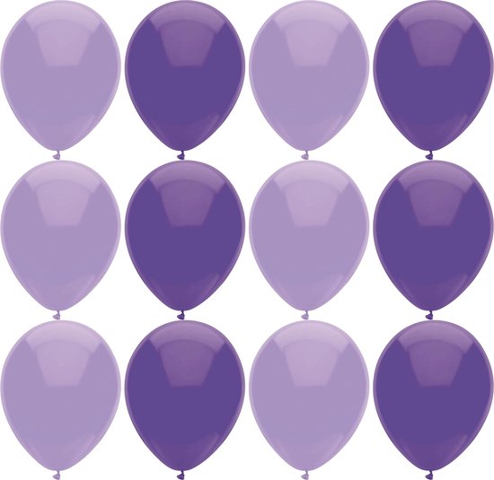 Haza Ballonnen verjaardag/thema feest - 200x stuks - lila/paars