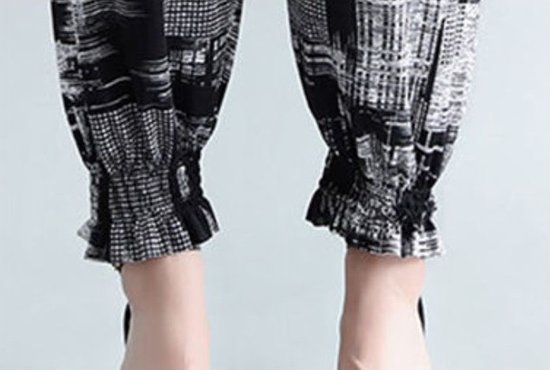 Dames broek - Broek - Lange Broek - Zwart&Wit - S of M