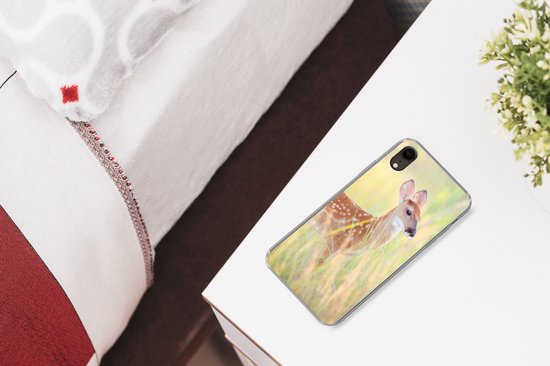 Coque iPhone XR - Cerf - Herbe - Vert - Siliconen