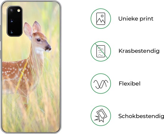 Coque Samsung Galaxy S20 - Cerf - Herbe - Vert - Siliconen