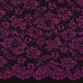 10 mètres de tissu dentelle - Violet foncé - 145cm de large