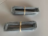 Piquets de bâche de sol/ Toile anti-racines rivets 20 x 5 x 20 cm ZINC / 100 PIECES !