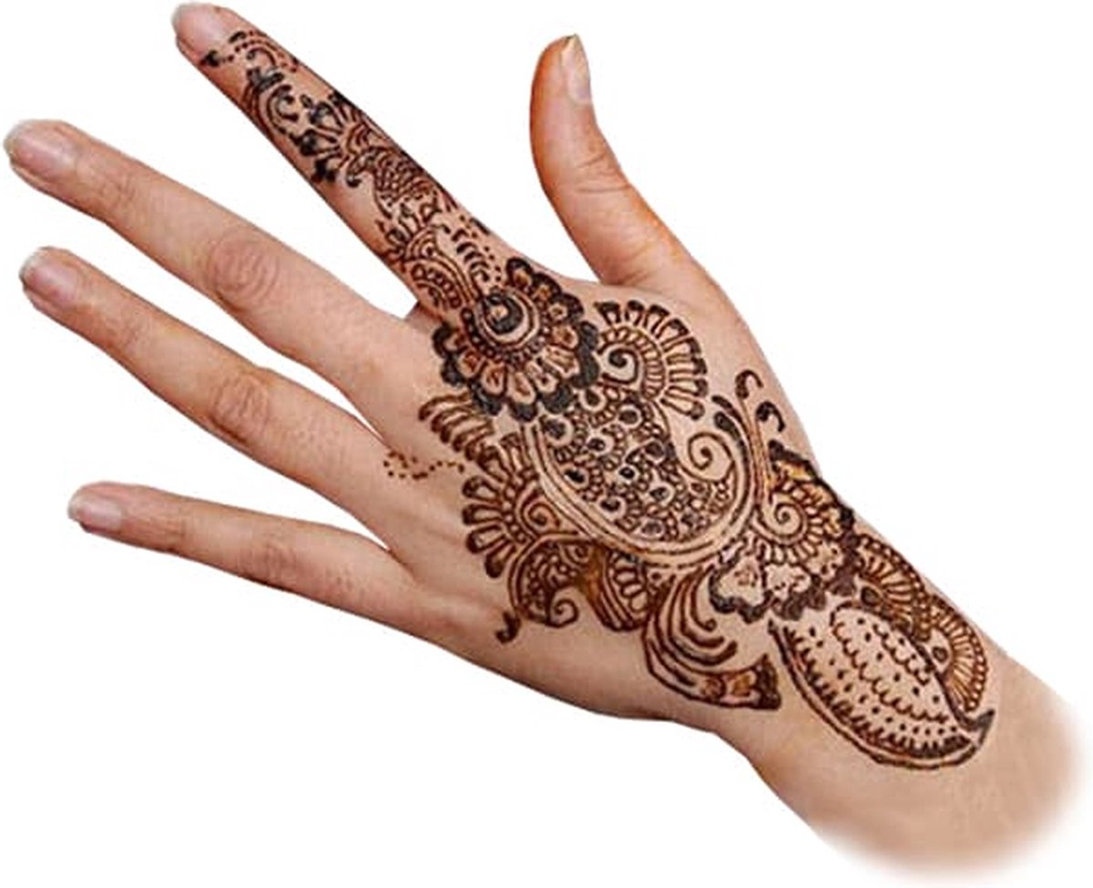 Mittal - Henna - 2 stuks - Henna tattoe - Mehndi - Henna pasta 2 cones -  Natuurlijk -... | bol.com