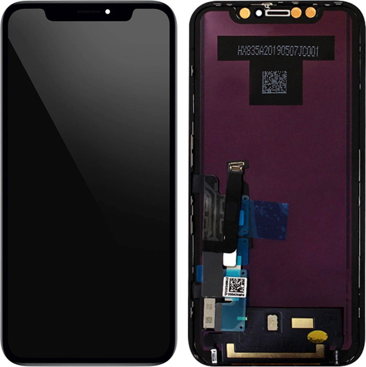 Compleet blok geschikt voor Apple iPhone XR LCD-aanraakscherm compatibel zwart
