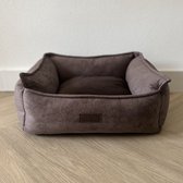 Milo&Den® Luxurious Dog Bed - Velours - Marron - Velours - Lavable - Coussin pour chien - 60x40x16 cm