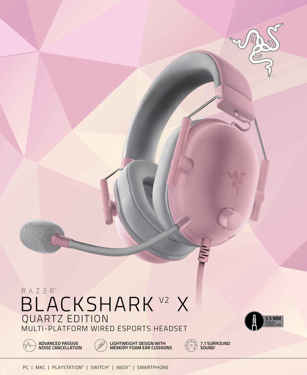 Razer Blackshark V2 X - Gaming Headset - PC, PS4, Xbox One & Nintendo  Switch - Quartz | bol.com