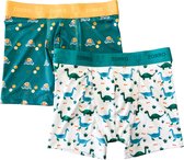 Zorro - Jongensboxers 2-pack - Maat 98 - Ondergoed jongens - Crazy Cars - Dino Troubles - Sneldrogend - Superstretch - Gladde comfortabele stof