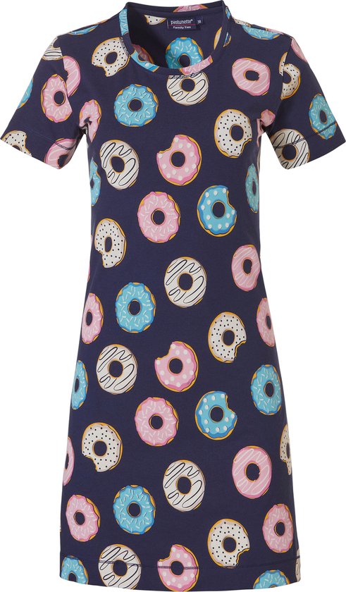 Rebelle Donut - Chemise de nuit - Femme - Blauw - Taille 36