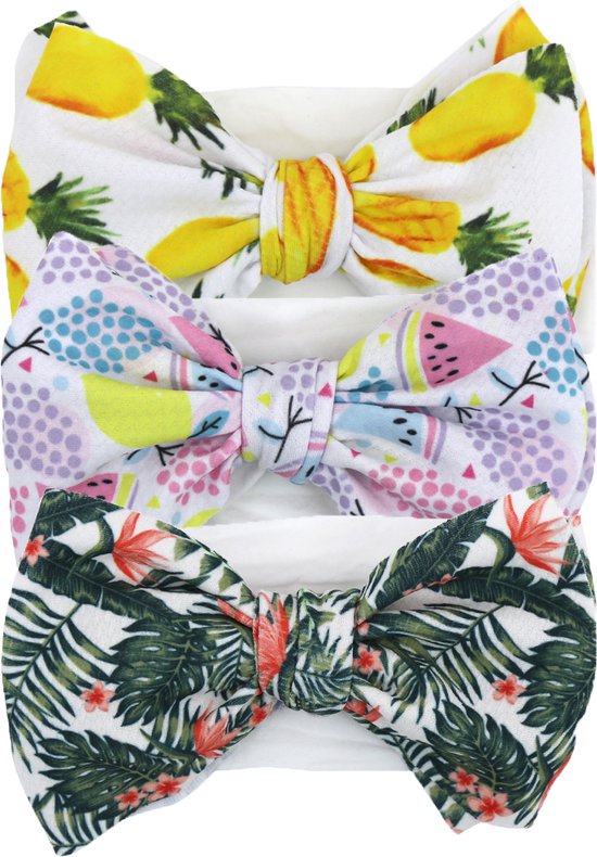 Baby Haarbandje met Strik - Haarspeldje – Meisjes – Baby Strikje – Haarband – Baby Kleding – Baby Mutsje – Hoofdband Baby – 1 Per Verpakking – Verschillende Designs