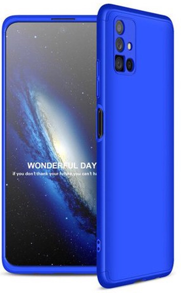 360 full body case voor Galaxy M51 - blauw
