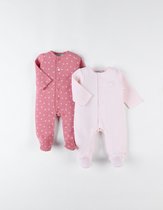 Noukie's - 2 pack - Pyjama - Meisje - Rose / hard roze - 3 maand 62