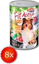 Fit Active - Hondenvoer - Blikvoer - Natvoer hond - Adult - Meatmix - 8 x 1240g