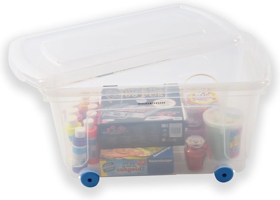 Lot De 3 Boîtes De Rangement 35 L Transparentes – Grande Capacité, Couvercle Clipsé, Empilables, Idéales Pour Chambre, Bureau, Garage Ou Grenier