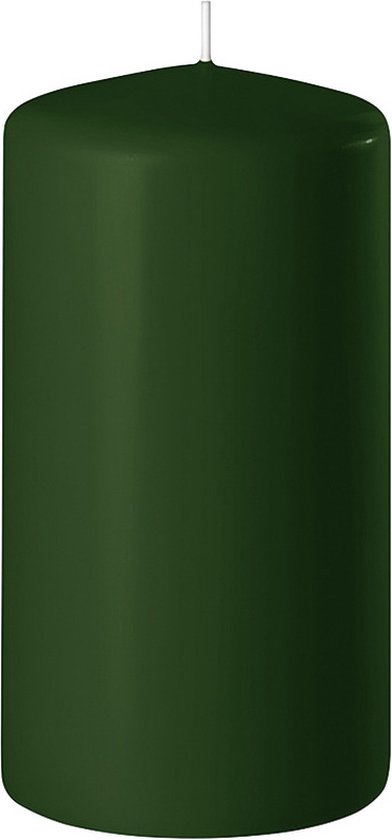 Bougies illuminatrices Bougie cylindre/bougie bloc Vert foncé - 6 x 8 cm - 27 heures de combustion