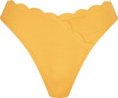Hunkemöller Dames Badmode Hoog uitgesneden bikinibroekje Scallop - Oranje - maat S