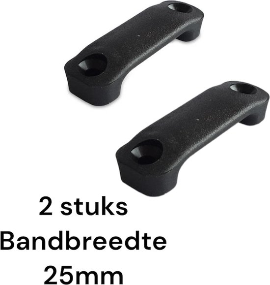 2 stuks-Bandbeugel - Spanband houder-Nylon -Zwart - 25 mm... | bol