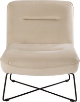 J-Line Lounge Chair Sur Structure Textile/Métal Wit