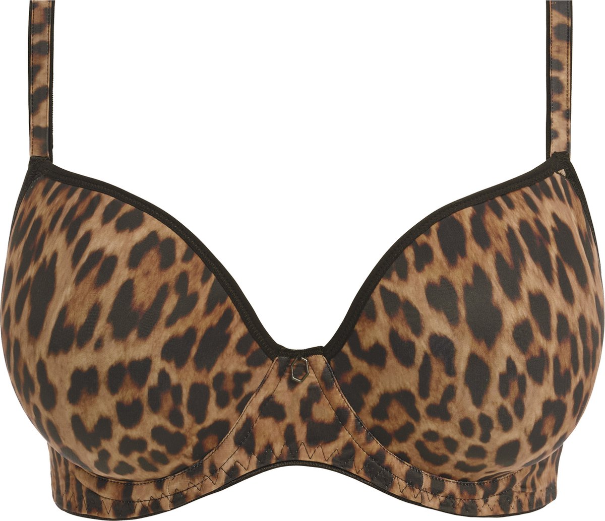 Freya Wild Side UW Moulded Plunge T-Shirt Bra Dames Beha - Maat H75 (EU) Leopard