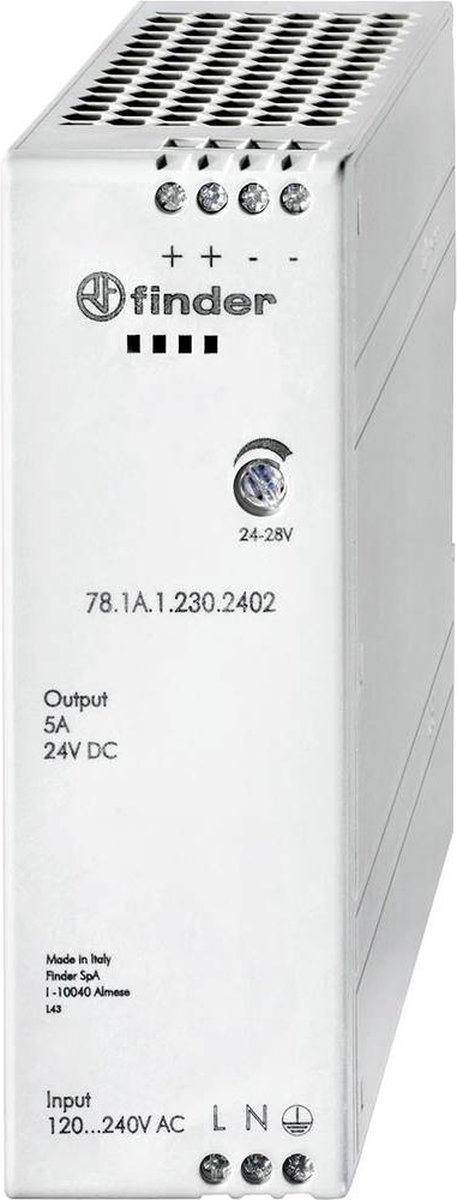 Finder 78.1A.1.230.2402 DIN-rail netvoeding 24 V/DC 5 A 120 W