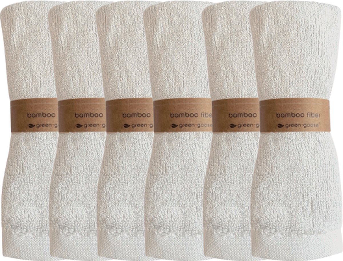 Bamboe Doekjes | 6 Stuks | Wit | Duurzame Baby Spuugdoekjes | Gezicht Reinigingsdoekjes