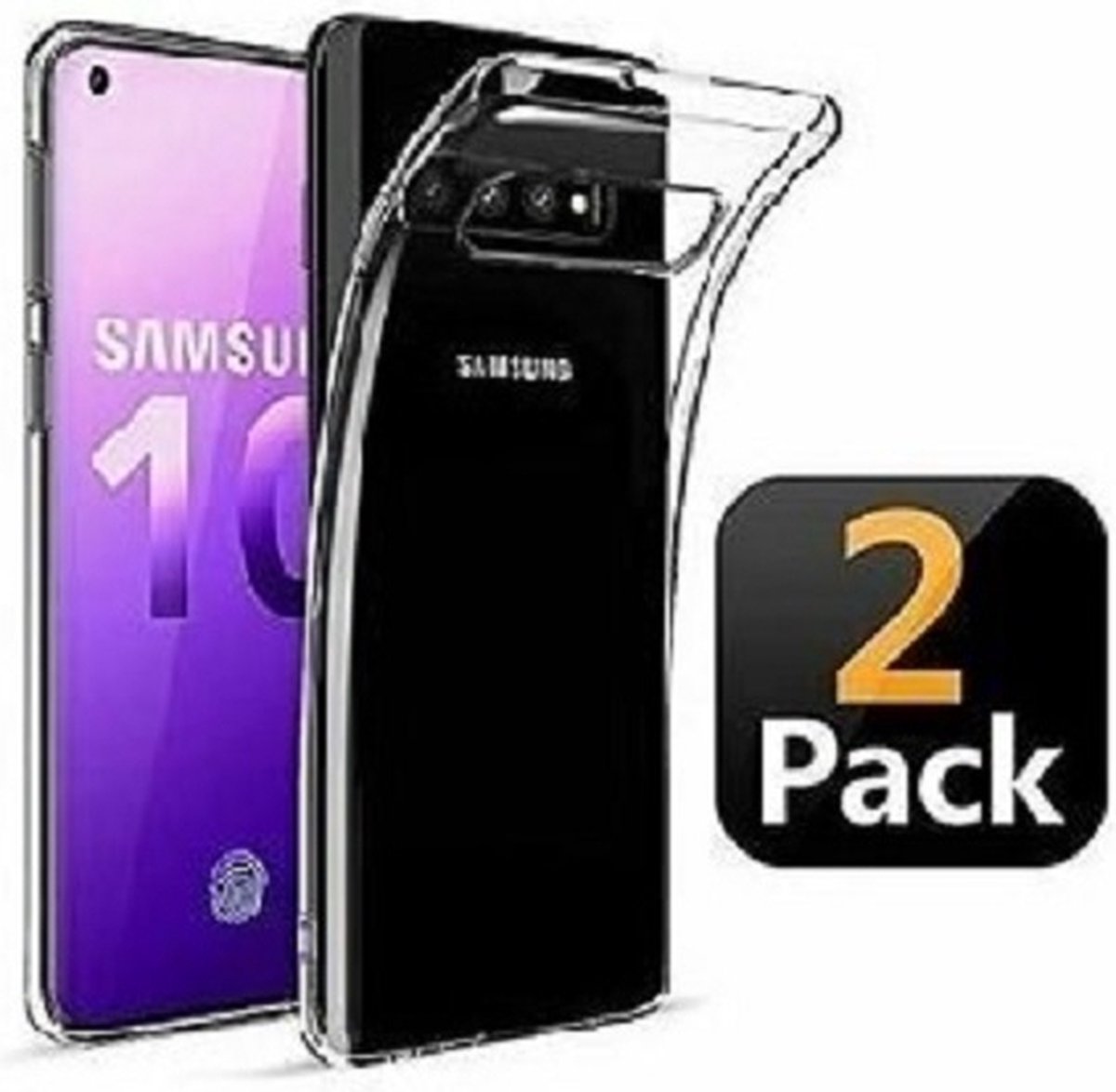 Samsung S10 Hoesje TPU Siliconen Transparant 2x