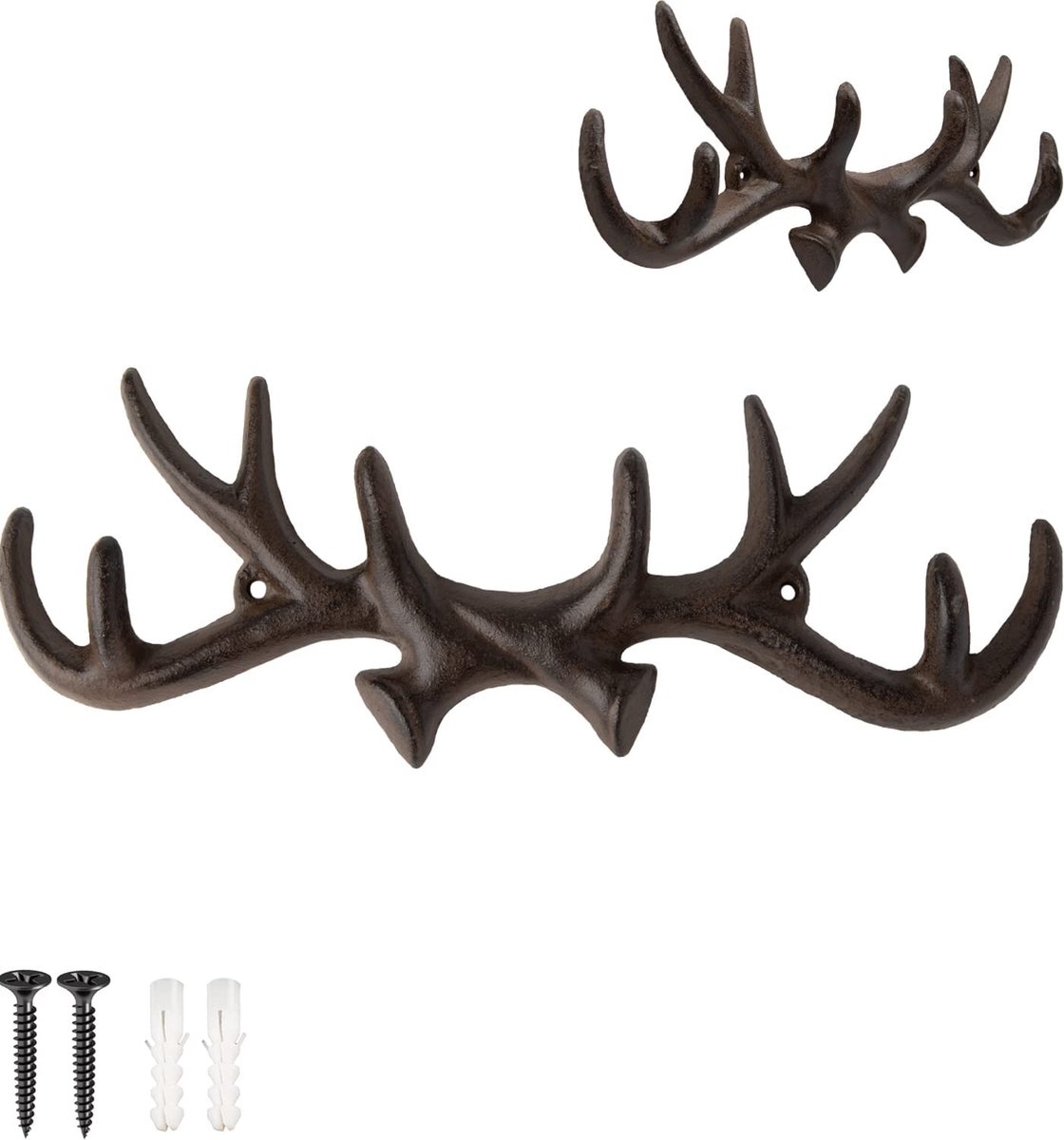 Comfify Vintage Gietijzeren Hert Antlers Wandhaken Antiquise Afwerking