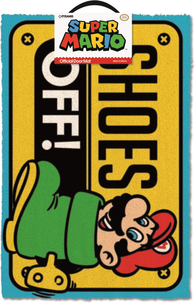 Super Mario - Shoes Off Colour Doormat