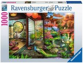 Ravensburger Puzzel Theehuis in de Japanse Tuin - Legpuzzel - 1000 stukjes