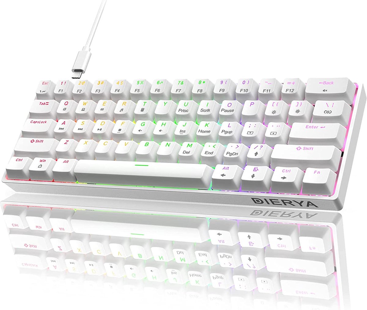 Dierya DK61se Clavier Gamer Mécanique 60% Cablé avec Interrupteur