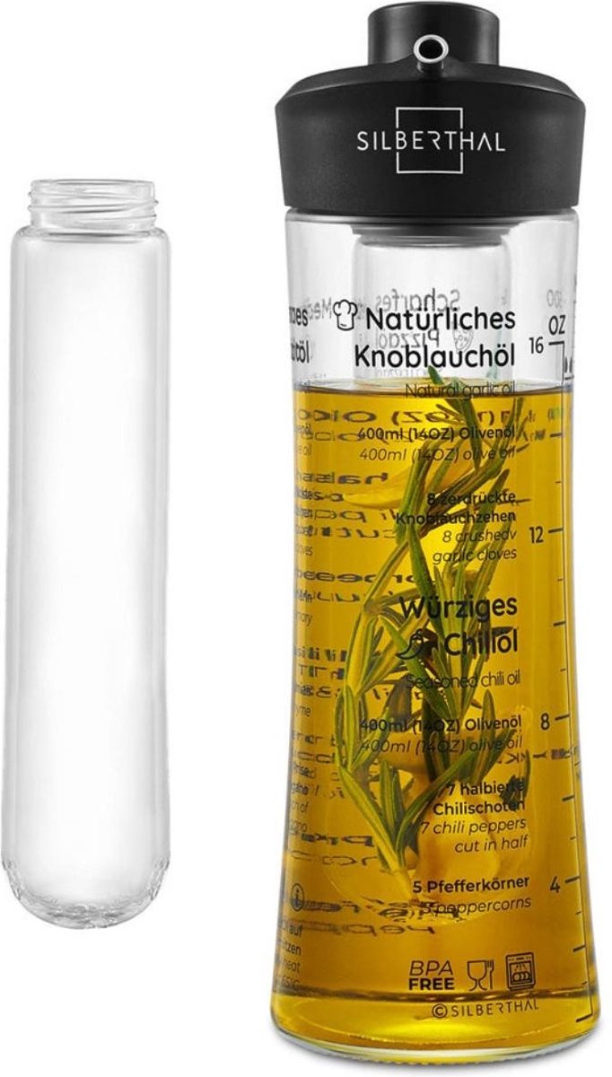 Oliefles - Met kruidenzeef - 500ml