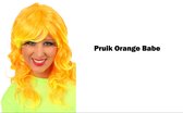 Pruik Orange sunny - Zomers festival thema feest verjaardag fun party disco oranje pruik carnaval