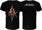 Bring Me The Horizon Flaming Hex T-Shirt - Officiële Merchandise - M