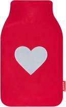 Valentijn cadeau - Warmwaterkruik - Kruik met hoes - Rood - One Size